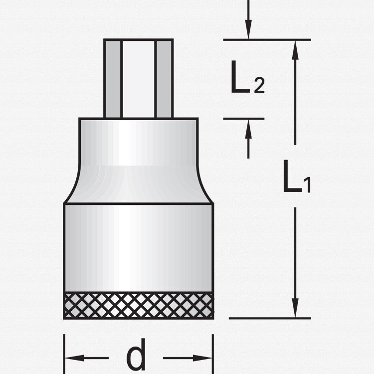 Gedore IN 19 4 Screwdriver bit socket 1/2" in - hex 4 mm - GR6153070 - KC Tool
