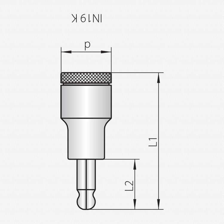 Gedore IN 19 K 6 Screwdriver bit socket 1/2" ball-end in-hex 6 mm - GR2219336 - KC Tool