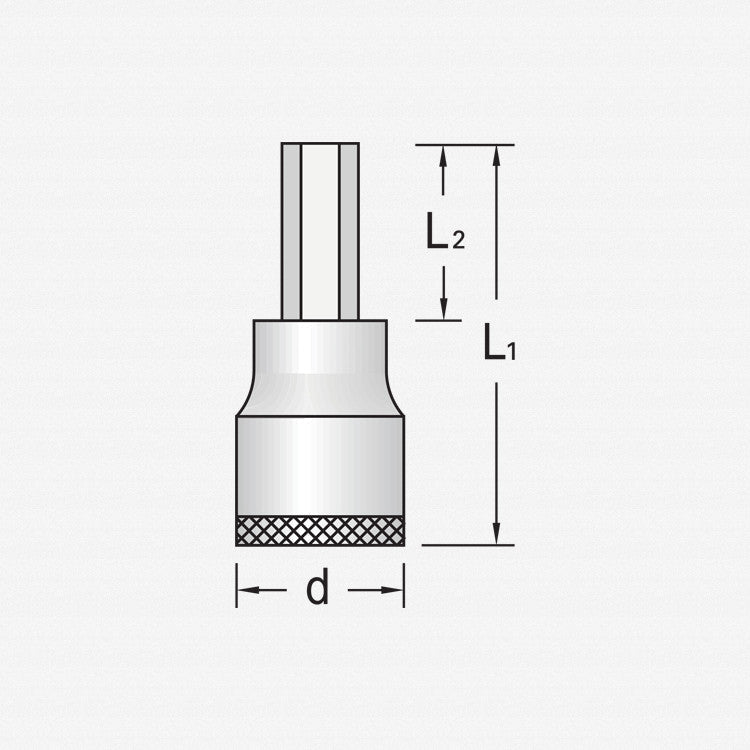 Gedore IN 19 L 5 - 90 Screwdriver bit socket 1/2", long 5 mm - GR6162060 - KC Tool