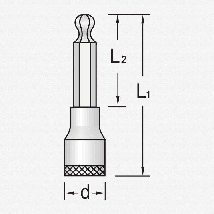 Gedore IN 19 LK 6-140 Screwdriver bit socket 1/2", long 6 mm - GR6162810 - KC Tool