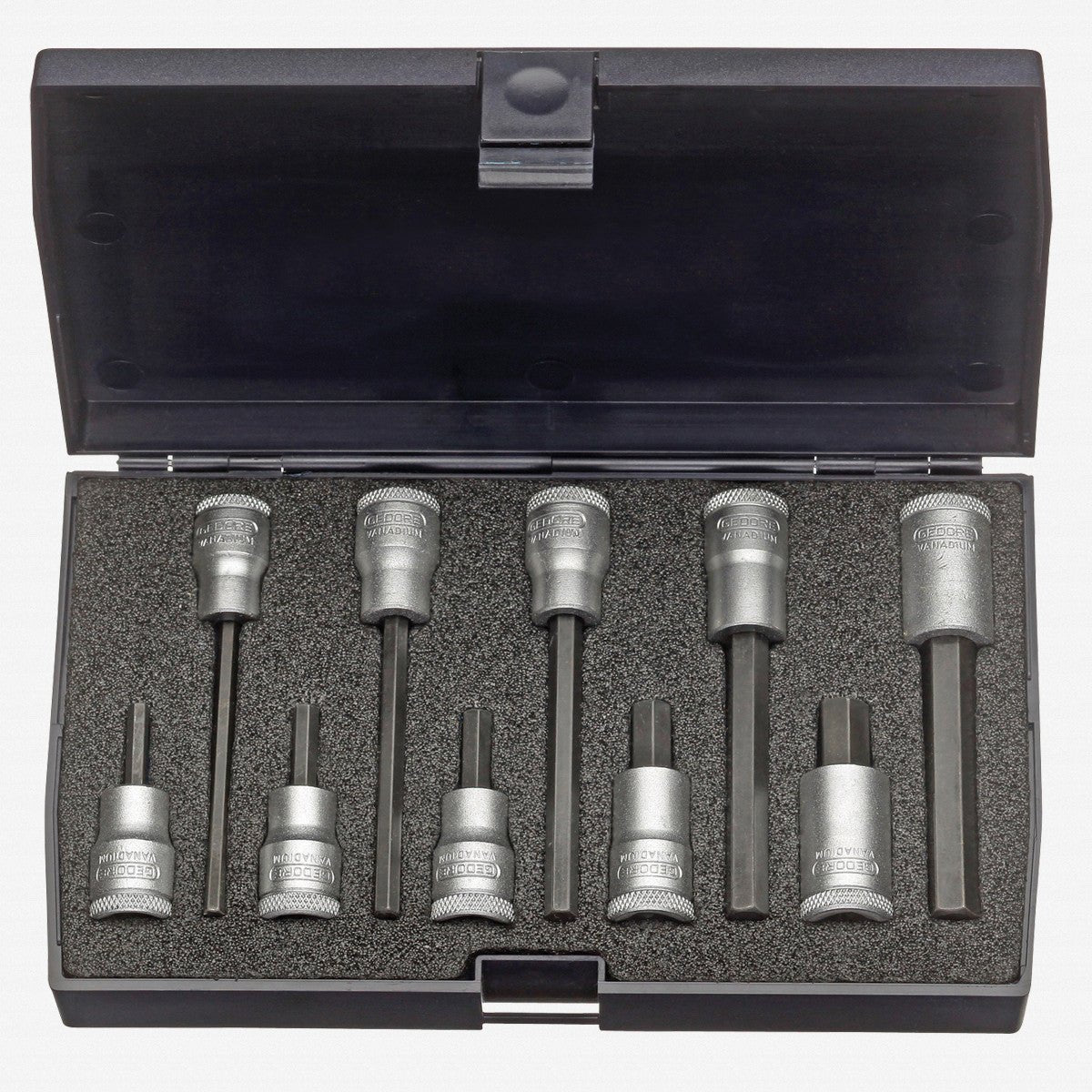 Gedore IN 30 LKM Screwdriver bit socket set 3/8" 10 pcs in-hex 4-10 mm - GR1509918 - KC Tool