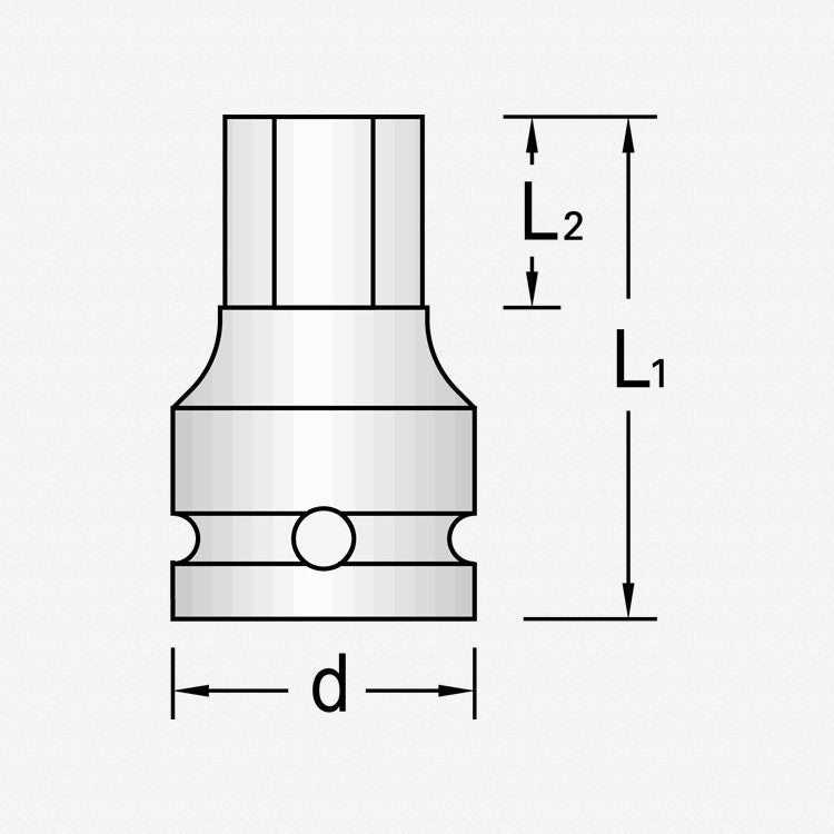 Gedore IN K 21 19 Impact screwdriver bit socket 1" 19 mm - GR1956558 - KC Tool