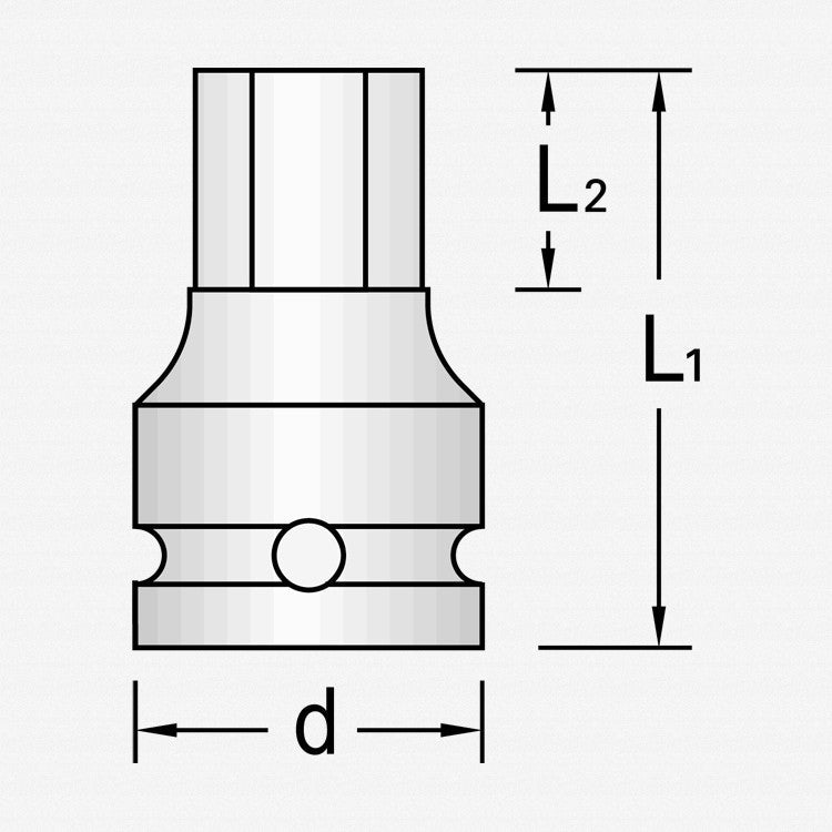Gedore IN K 32 14 Impact screwdriver bit socket 3/4" 14 mm - GR1956477 - KC Tool