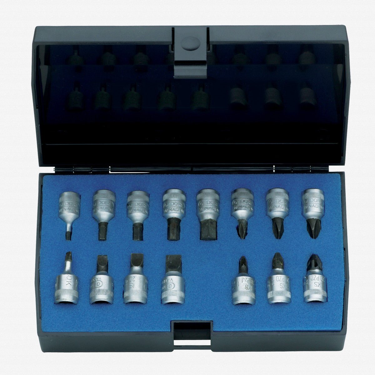 Gedore INS 20 PM Screwdriver bit socket set 1/4" 15 pcs IN-IS-PH-PZ - GR1815601 - KC Tool