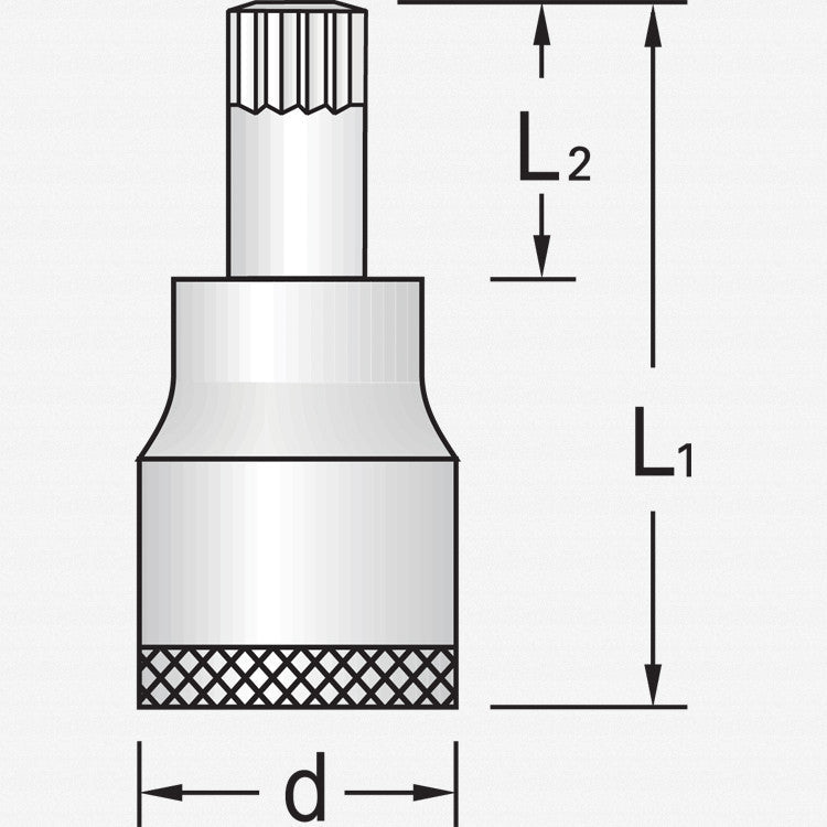 Gedore INX 19 5 Screwdriver bit socket 1/2" XZN M5 - GR6158890 - KC Tool