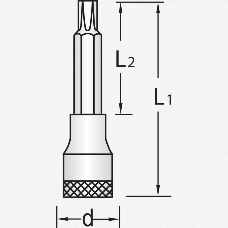 Gedore ITX 19 L T20-100 Screwdriver bit socket 1/2", long TORX® T20 - GR6188020 - KC Tool