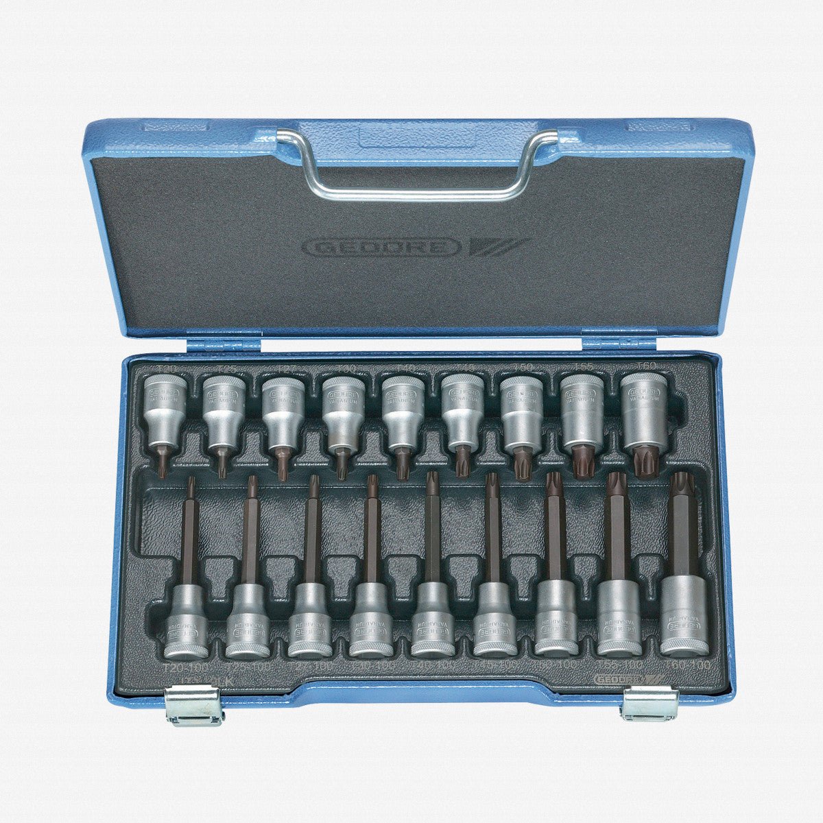 Gedore ITX 19 LKP Screwdriver bit socket set 1/2" 18 pcs TORX® T20-60 - GR6138510 - KC Tool