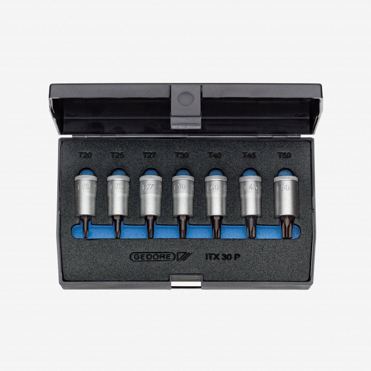 Gedore ITX 30 PM Screwdriver bit socket set 3/8" 7 pcs TORX T20 - 50 - GR1509926 - KC Tool