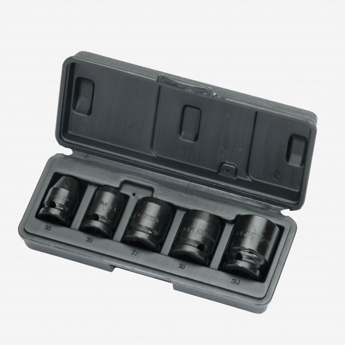 Gedore K 19 - 028 Car impact socket set 1/2" 5 pcs hex 10 - 24 mm - GR1646923 - KC Tool