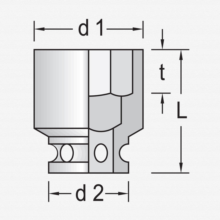 Gedore K 19 10 Impact socket 1/2" hex 10 mm - GR6160280 - KC Tool
