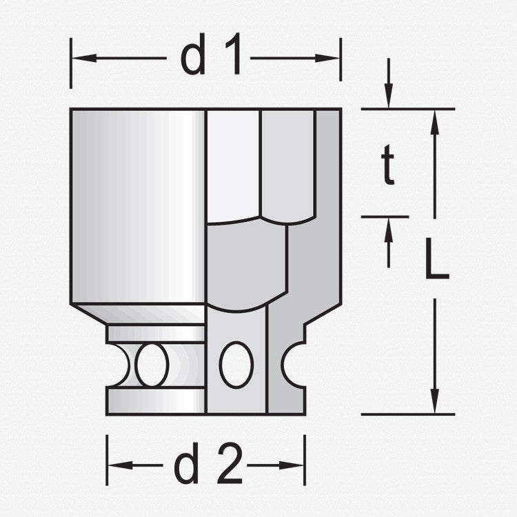 Gedore K 21 22 Impact socket 1" hex 22 mm - GR6183060 - KC Tool