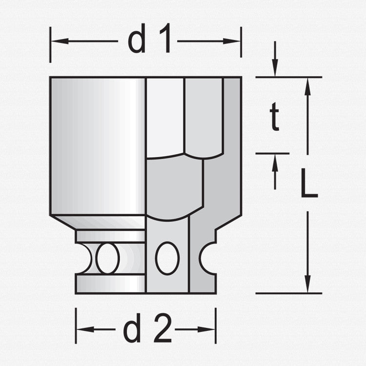 Gedore KR 19 17 Impact Socket 1/2", 17 mm - GR6162490 - KC Tool
