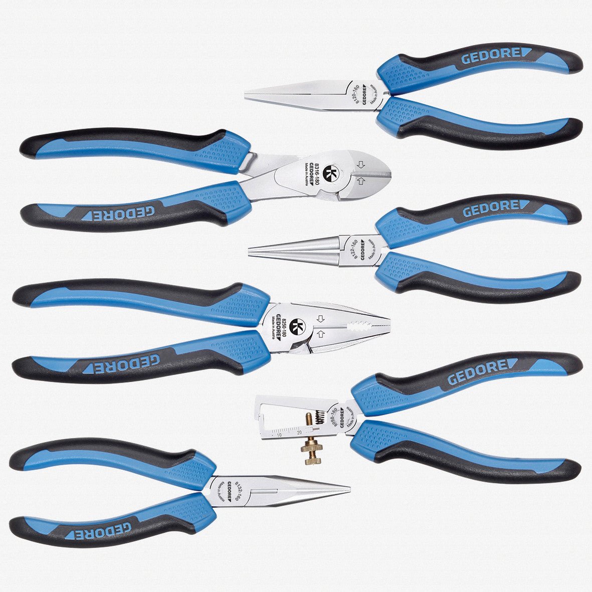 Gedore RZB1 - 2 Pliers set, 6 pcs - GR1708155 - KC Tool