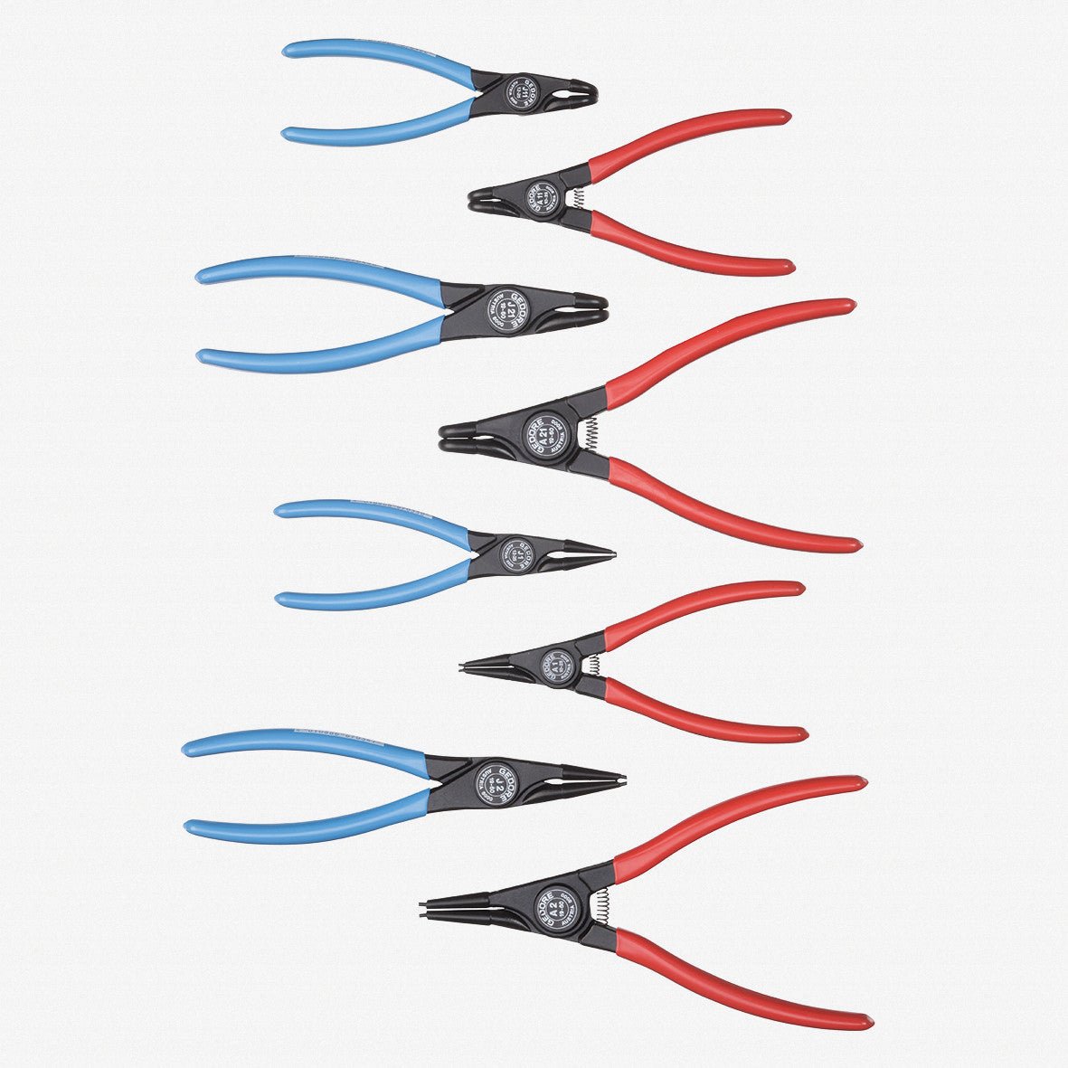 Gedore RZB1-3 Snap Ring Pliers Set, 8 Pieces - GR1692275 - KC Tool