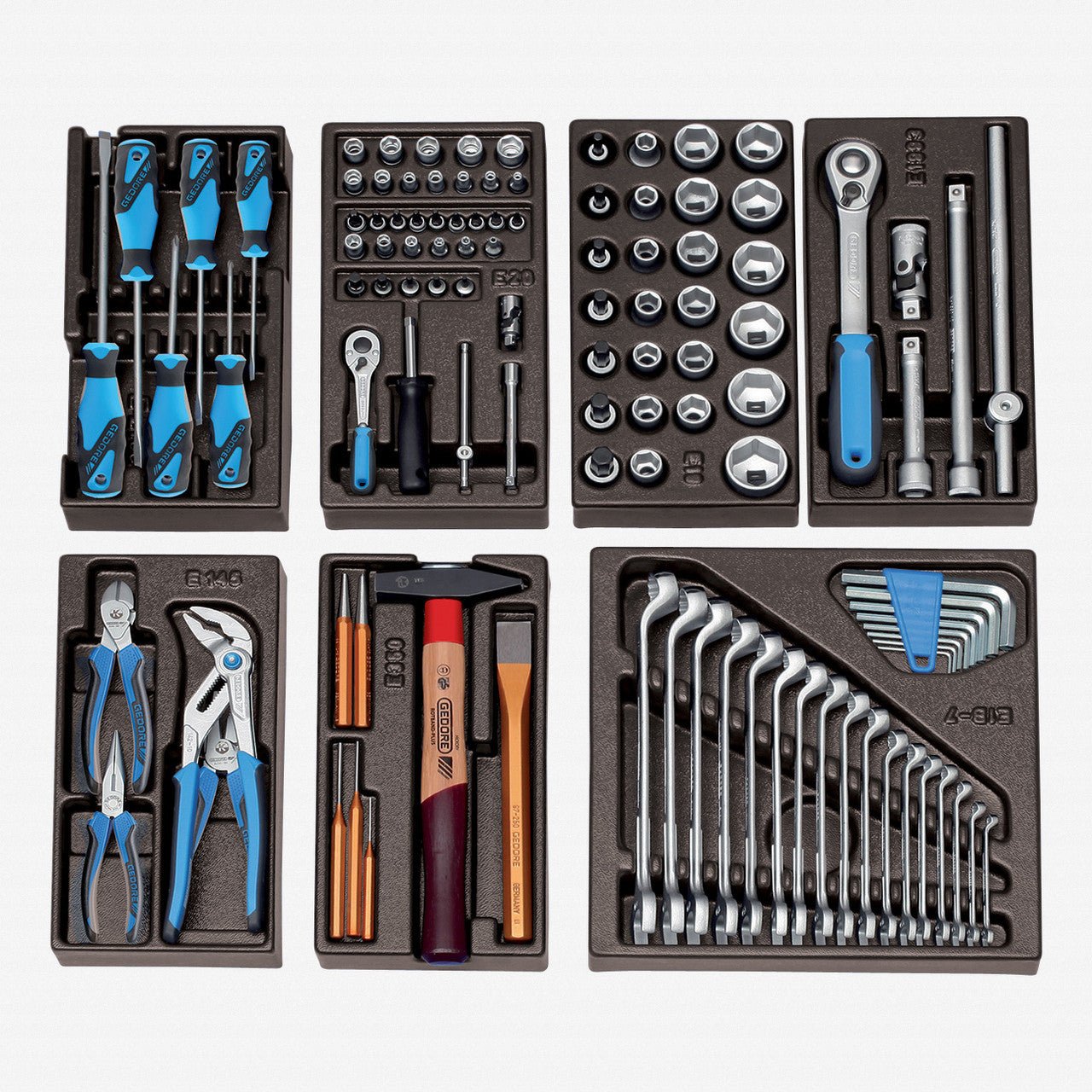 Gedore S 1500 ES - 01 Module assortment small, 104 pcs - GR2319845 - KC Tool