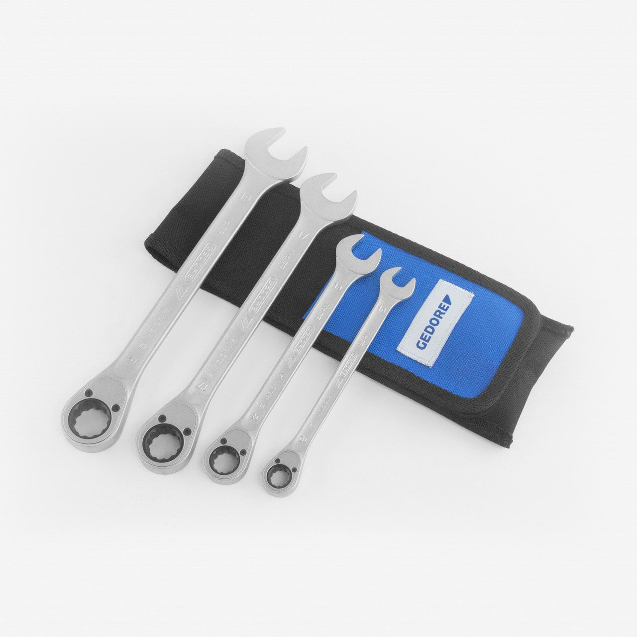 Gedore S 7 R - 04 4 Piece Combination Ratchet Spanner Set - Metric - GR2303949 - KC Tool