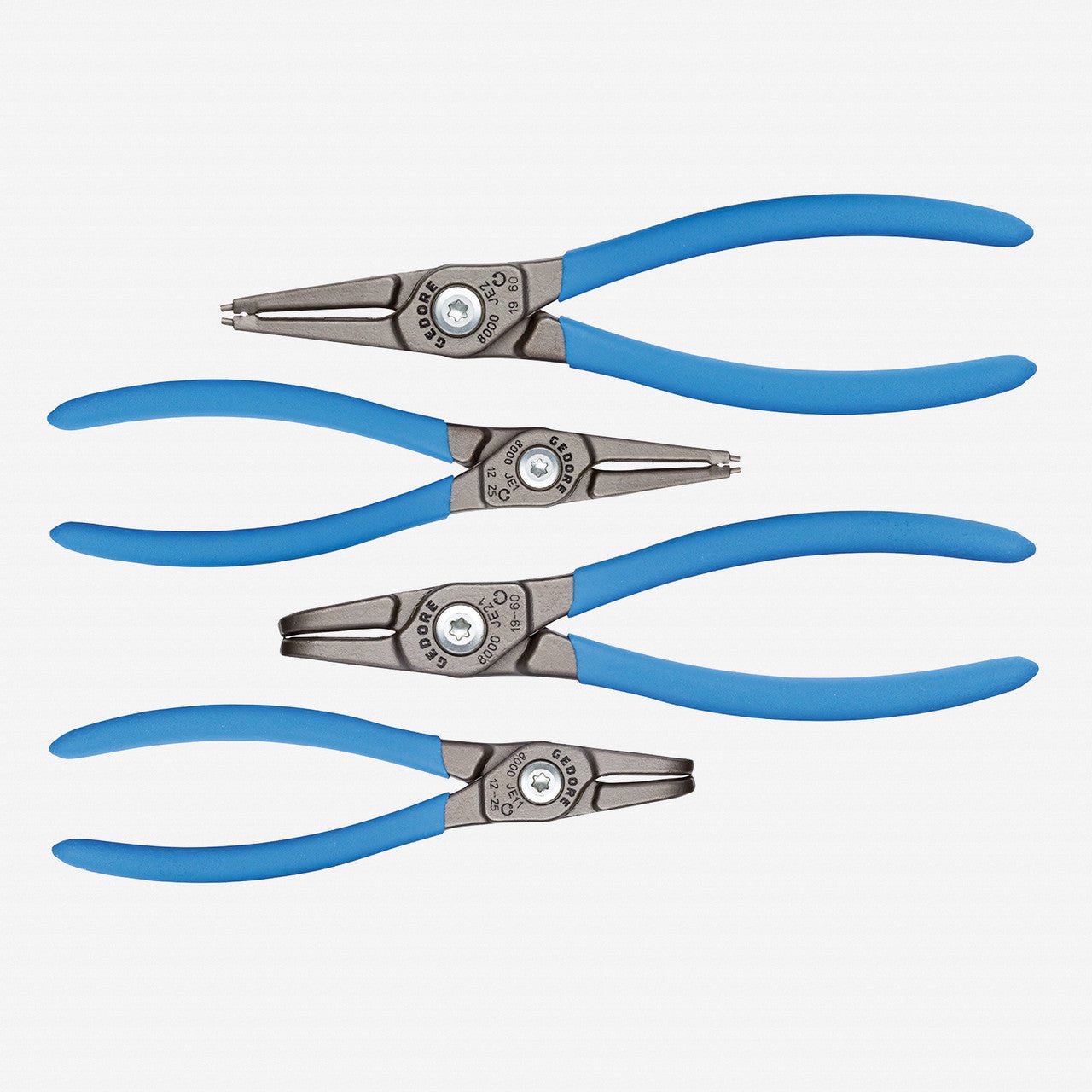 Gedore S 8000 JE Set of Circlip Pliers, for Internal Safety Rings, 4 pcs - GR3041999 - KC Tool