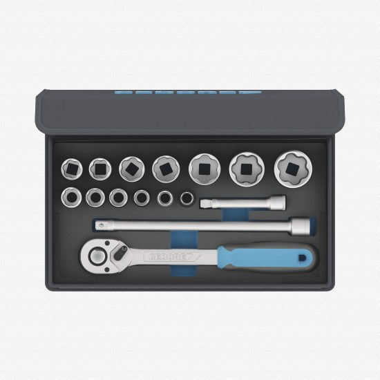 Gedore TC 19 - MU - 10 Socket Set 1/2" Drive, 16 pcs - GR3085023 - KC Tool