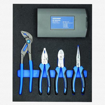 Gedore TS CT2-142 Pliers and Metric Drill Bit Assortment in Foam CT Module, 5 Pieces - GR2957248 - KC Tool