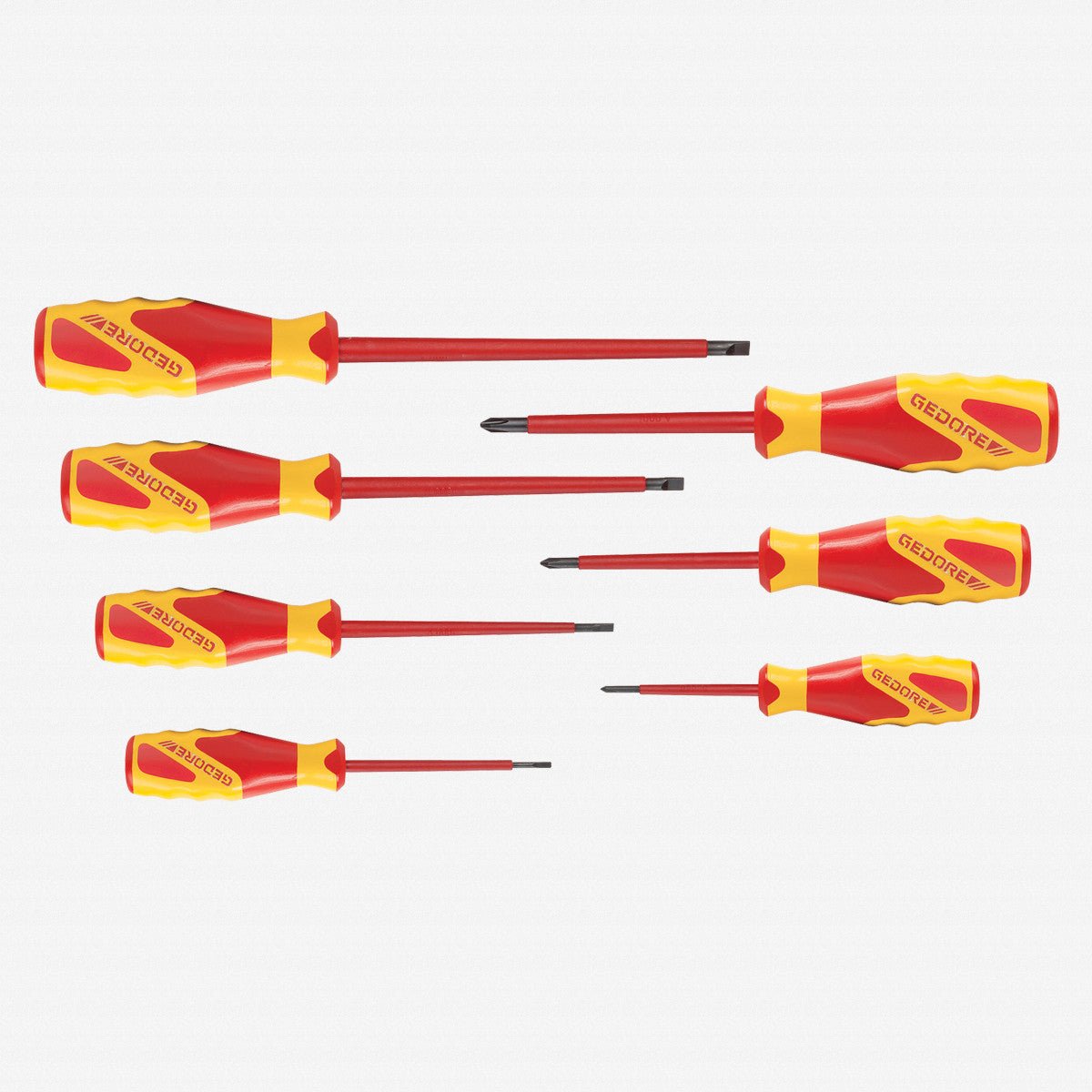Gedore VDE 2170-2160 PH-077 VDE Screwdriver set 7 pcs IS 2.5-6.5 PH 0-2 - GR1616048 - KC Tool