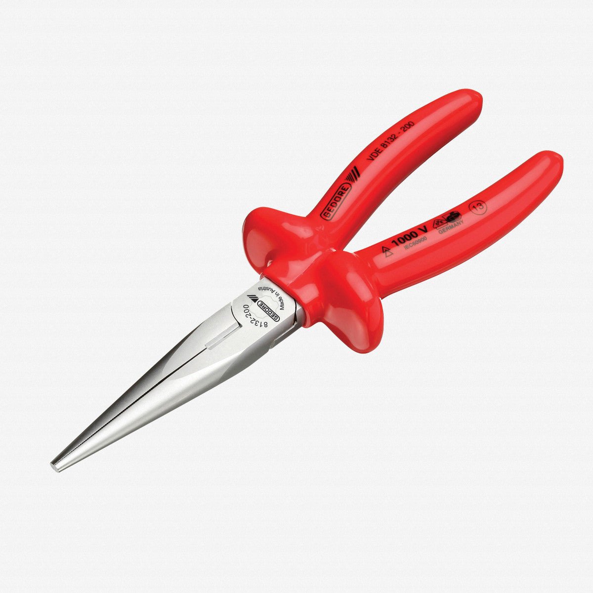 Gedore VDE 8132 - 200 VDE Telephone pliers with VDE dipped insulation - GR6721650 - KC Tool