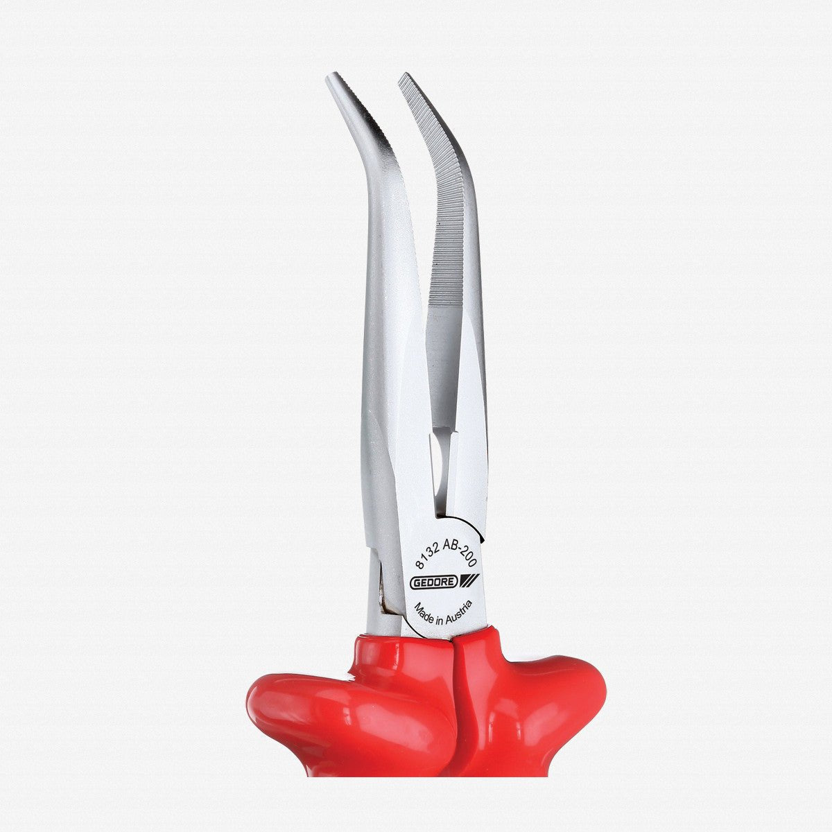Gedore VDE 8132 AB - 200 VDE Bent nose telephone pliers with VDE dipped insulation 200 mm - GR6721810 - KC Tool