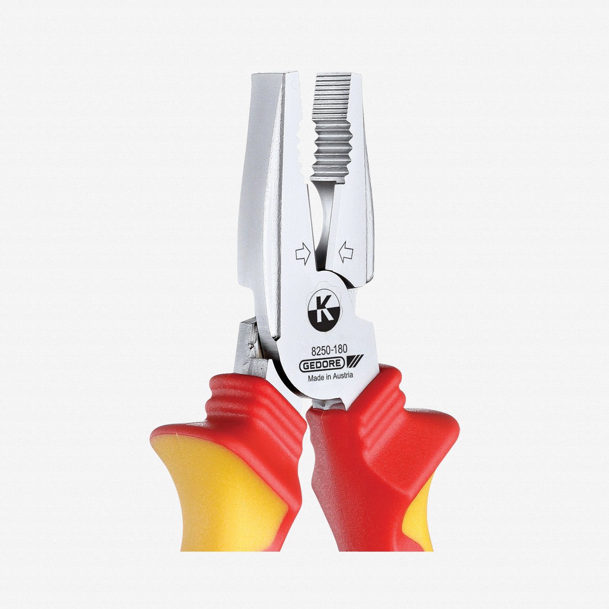 Gedore VDE 8250 - 180 H VDE Heavy duty combination pliers with VDE insulating sleeves 180 mm - GR1550950 - KC Tool