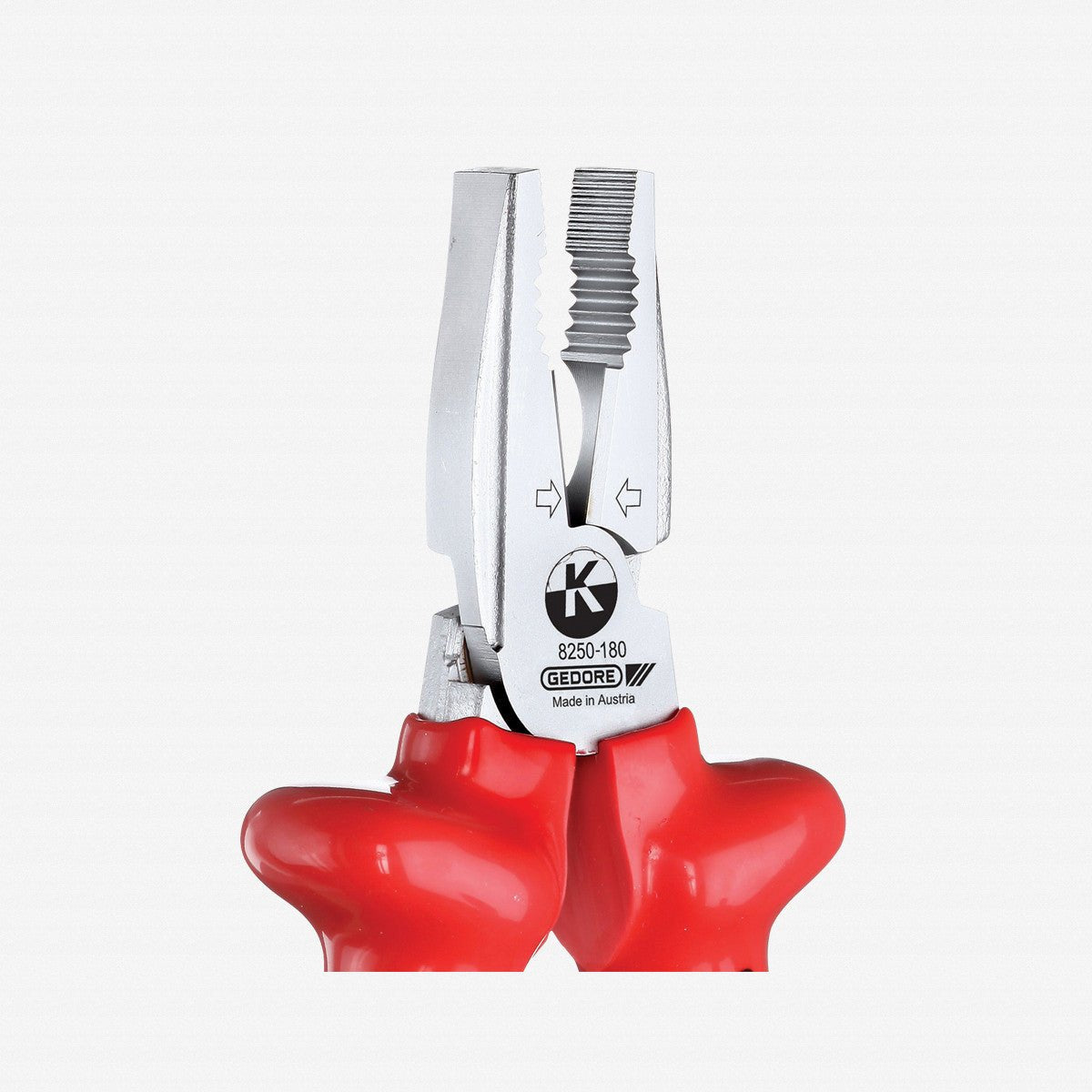 Gedore VDE 8250-180 VDE Heavy duty combination pliers with VDE dipped insulation 180 mm - GR6720090 - KC Tool