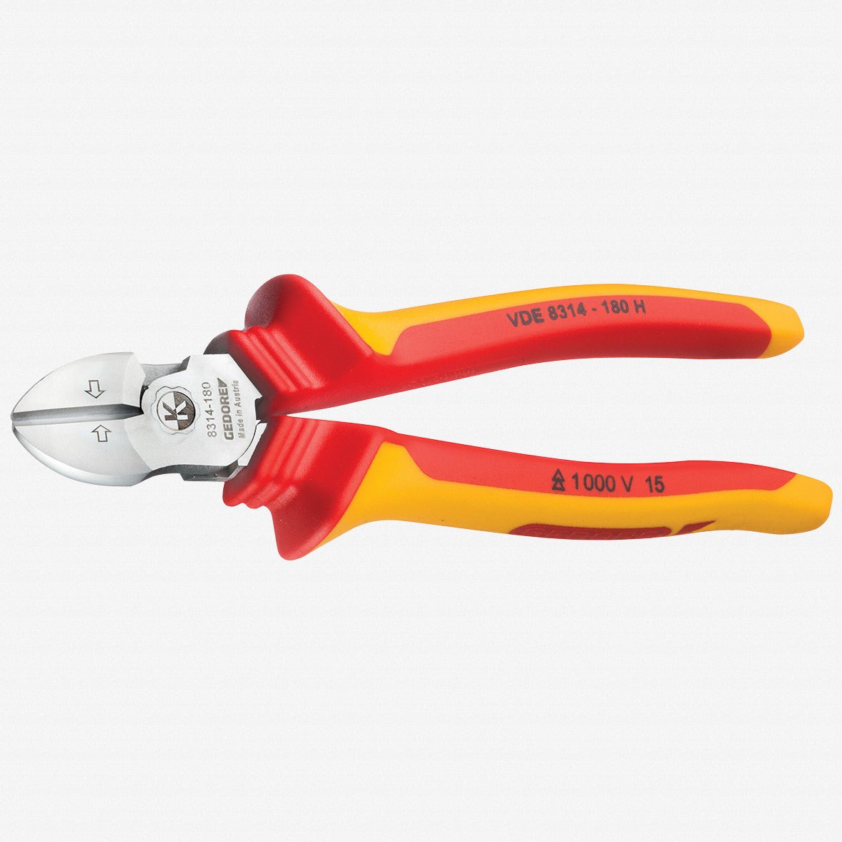 Gedore VDE 8314-180 H VDE Side Cutter with VDE Insulating Sleeves, 180 mm - GR2910950 - KC Tool