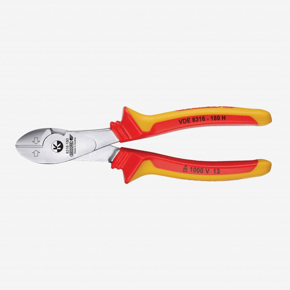 Gedore VDE 8316-180 H VDE Power side cutter with VDE insulating sleeves 180 mm - GR1550993 - KC Tool