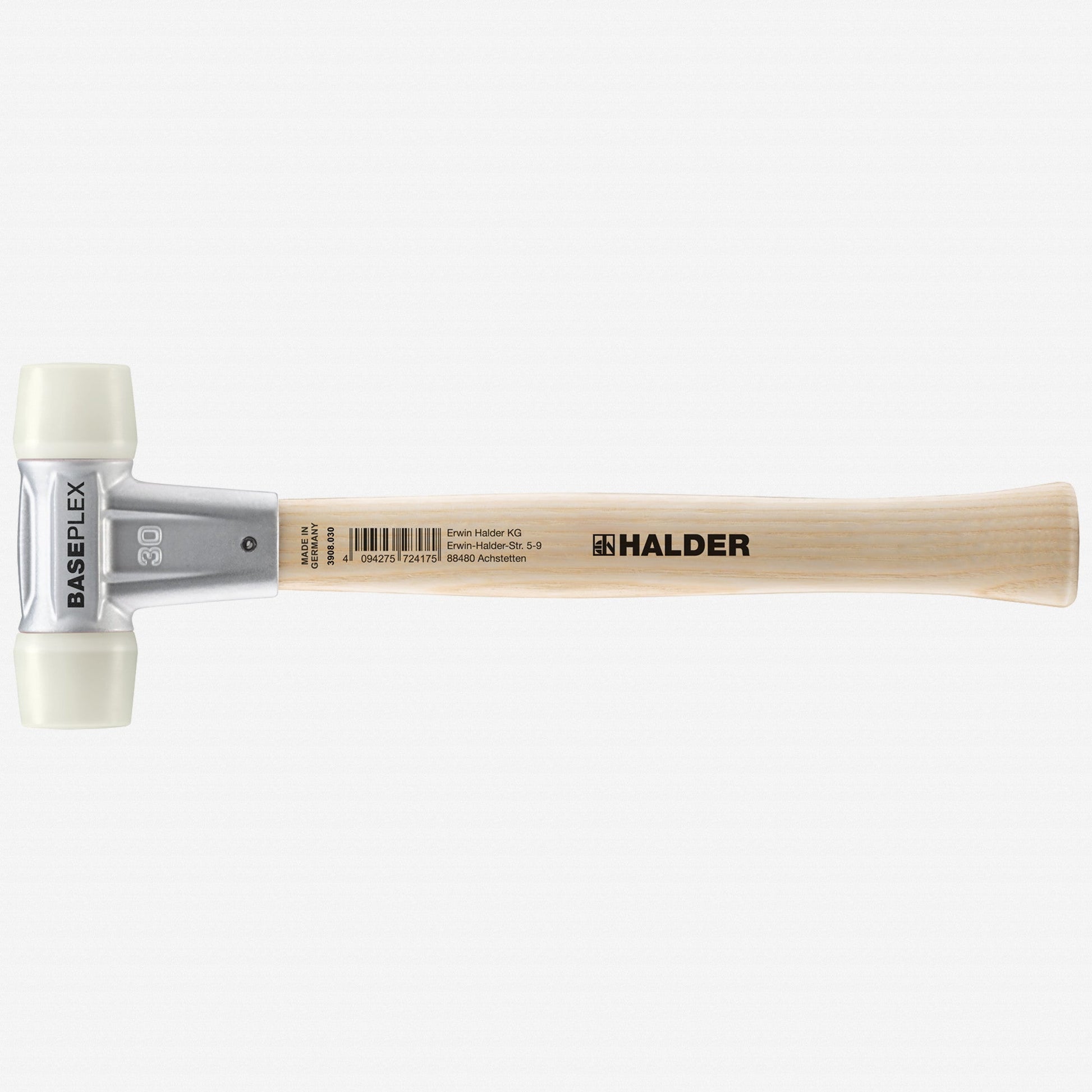 Halder Baseplex Mallet with Nylon Face Inserts and Zinc Die Cast Housing, 1.18" / 12.7 oz. - HA3908.030 - KC Tool