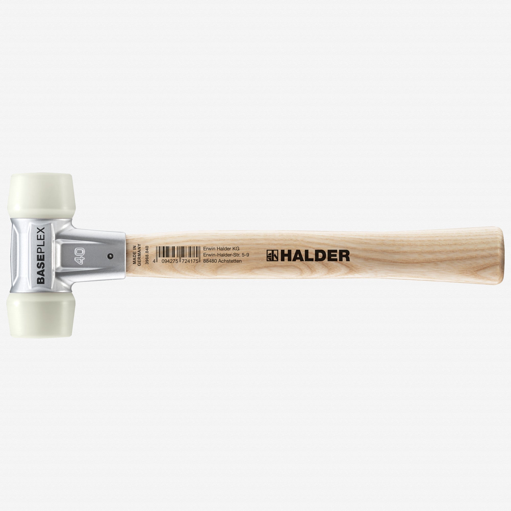 Halder Baseplex Mallet with Nylon Face Inserts and Zinc Die Cast Housing, 4.06" / 17.99 oz. - HA3908.040 - KC Tool