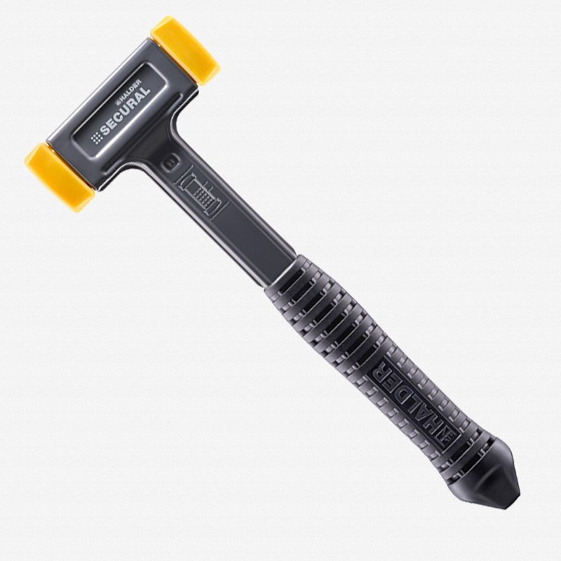 Halder Secural Plus Dead Blow Hammer with Polyurethane Face Inserts and Steel Housing, Pointed Handle, 1.57" / 23.99 oz. - HA3380.140 - KC Tool
