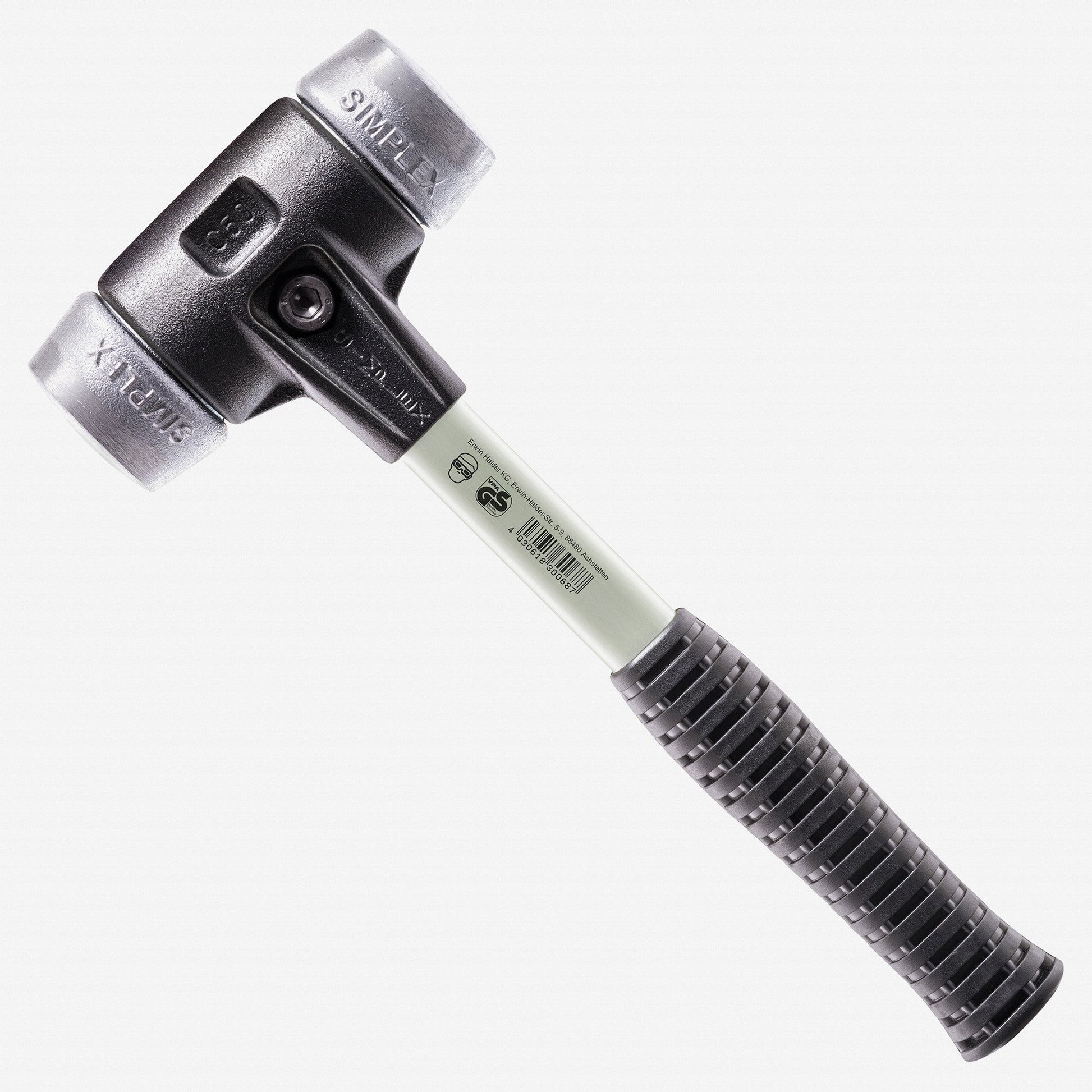 Halder Simplex Mallet with Aluminum Inserts and Heavy Duty Reinforced Housing, 3.15" / 151.33 oz. - HA3709.080 - KC Tool