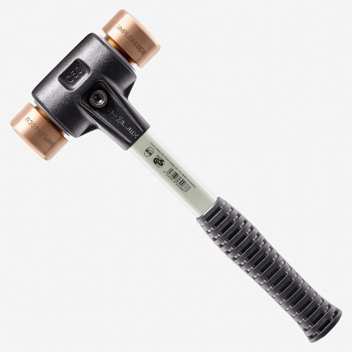 Halder Simplex Mallet with Copper Inserts and Heavy Duty Reinforced Housing, 1.18" / 24.34 oz. - HA3704.030 - KC Tool