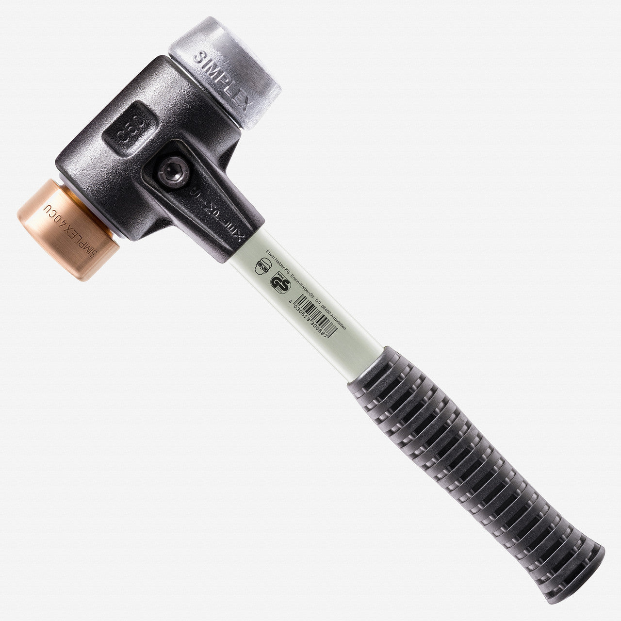 Halder Simplex Mallet with Copper/Aluminum Inserts and Heavy Duty Reinforced Housing, 1.18" / 20.81 oz. - HA3749.030 - KC Tool
