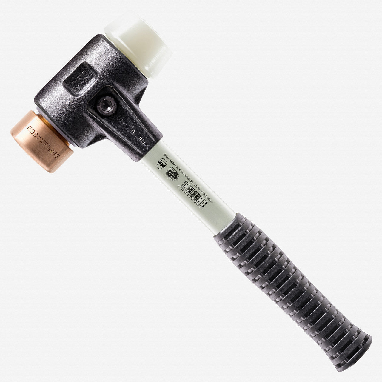 Halder Simplex Mallet with Copper/Nylon Inserts and Heavy Duty Reinforced Housing, 1.18" / 20.14 oz. - HA3748.030 - KC Tool