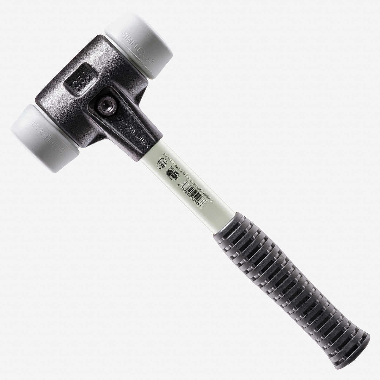 Halder Simplex Mallet with Non - Marring Grey Rubber Inserts and Heavy Duty Reinforced Housing, 1.57" / 29.98 oz. - HA3703.040 - KC Tool