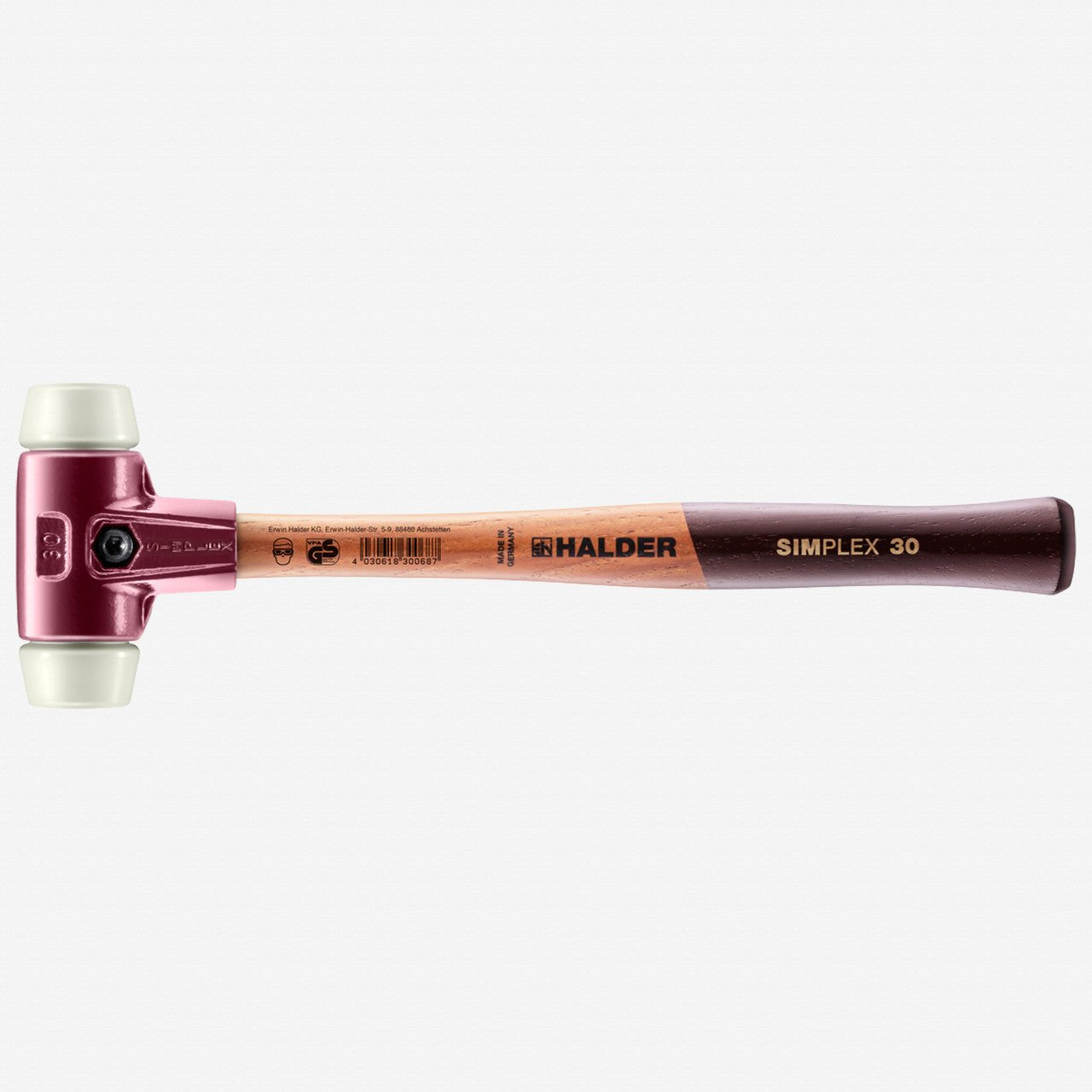 Halder Simplex Mallet with Nylon Inserts and Cast Iron Housing, 1.18" / 11.99 oz. - HA3008.030 - KC Tool
