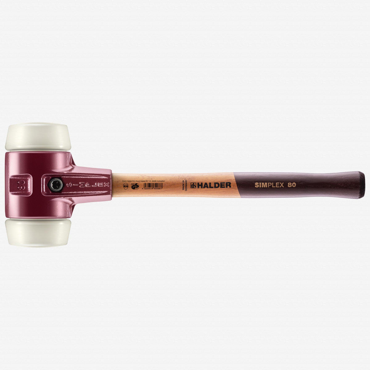 Halder Simplex Mallet with Nylon Inserts and Cast Iron Housing, 3.15" / 101.59 oz. - HA3008.080 - KC Tool