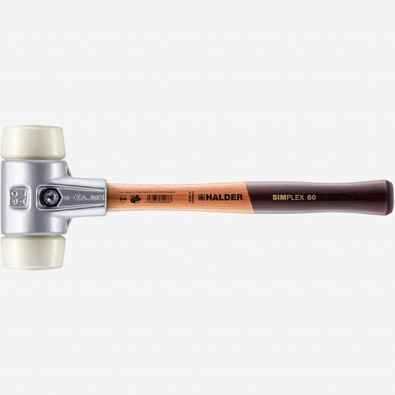 Halder Simplex Mallet with Nylon Inserts and Lightweight Aluminum Housing, 2.36" / 32.8 oz. - HA3108.060 - KC Tool