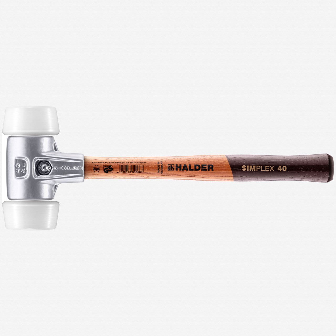 Halder Simplex Mallet with Oversized Superplastic Inserts and Lightweight Alumimum Housing, 1.97" / 15.17 oz. - HA3107.051 - KC Tool