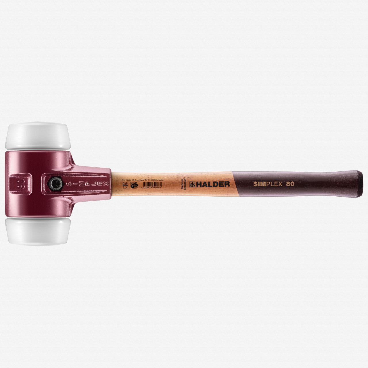 Halder Simplex Mallet with Superplastic Inserts and Cast Iron Housing, 3.15" / 93.83 oz. - HA3007.080 - KC Tool