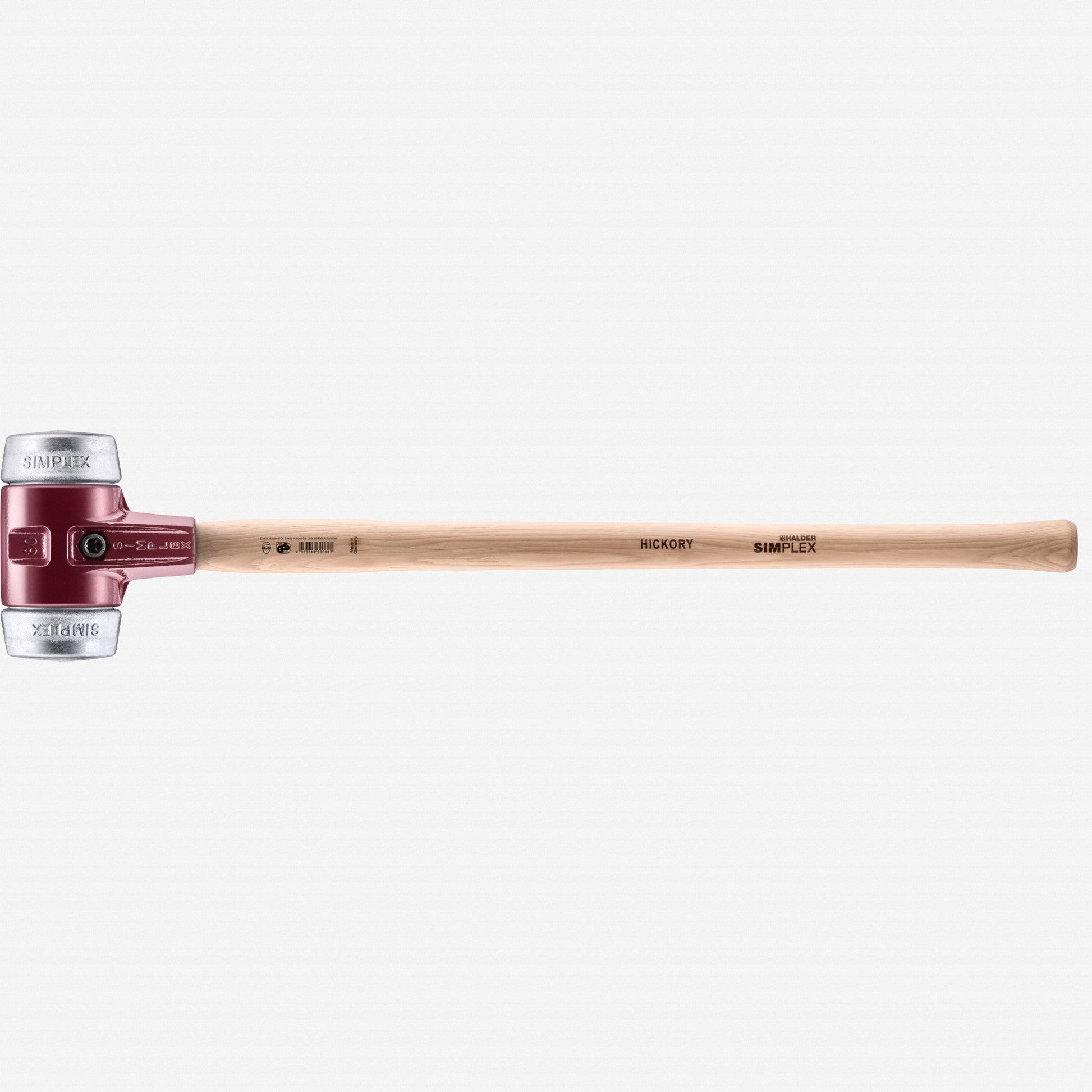 Halder Simplex Sledgehammer with Aluminum Inserts / Cast Iron Housing and Hickory Handle, 3.15" / 149.91 oz. - HA3009.081 - KC Tool