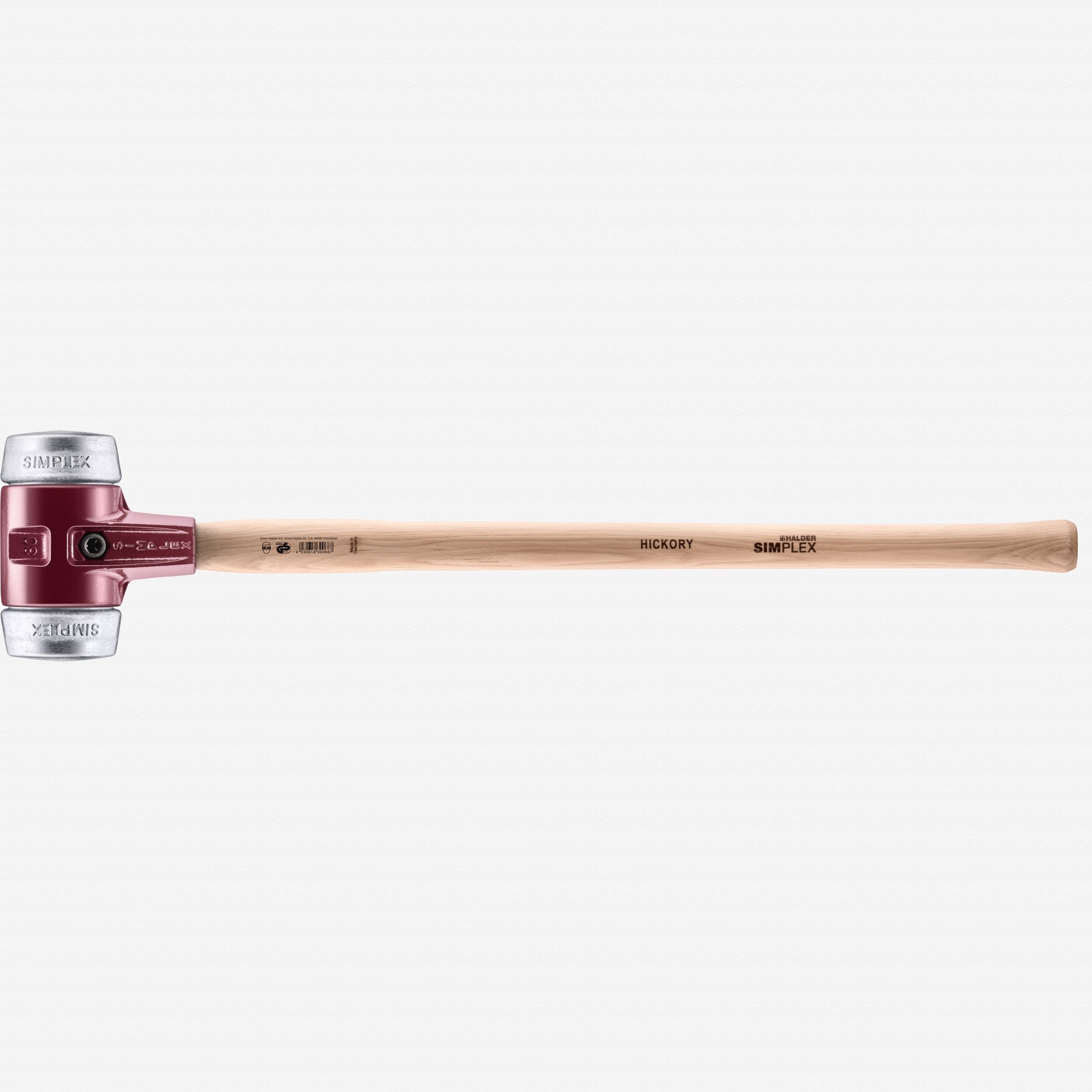 Halder Simplex Sledgehammer with Aluminum Inserts / Cast Iron Housing and Hickory Handle, 3.15" / 149.91 oz. - HA3009.081 - KC Tool
