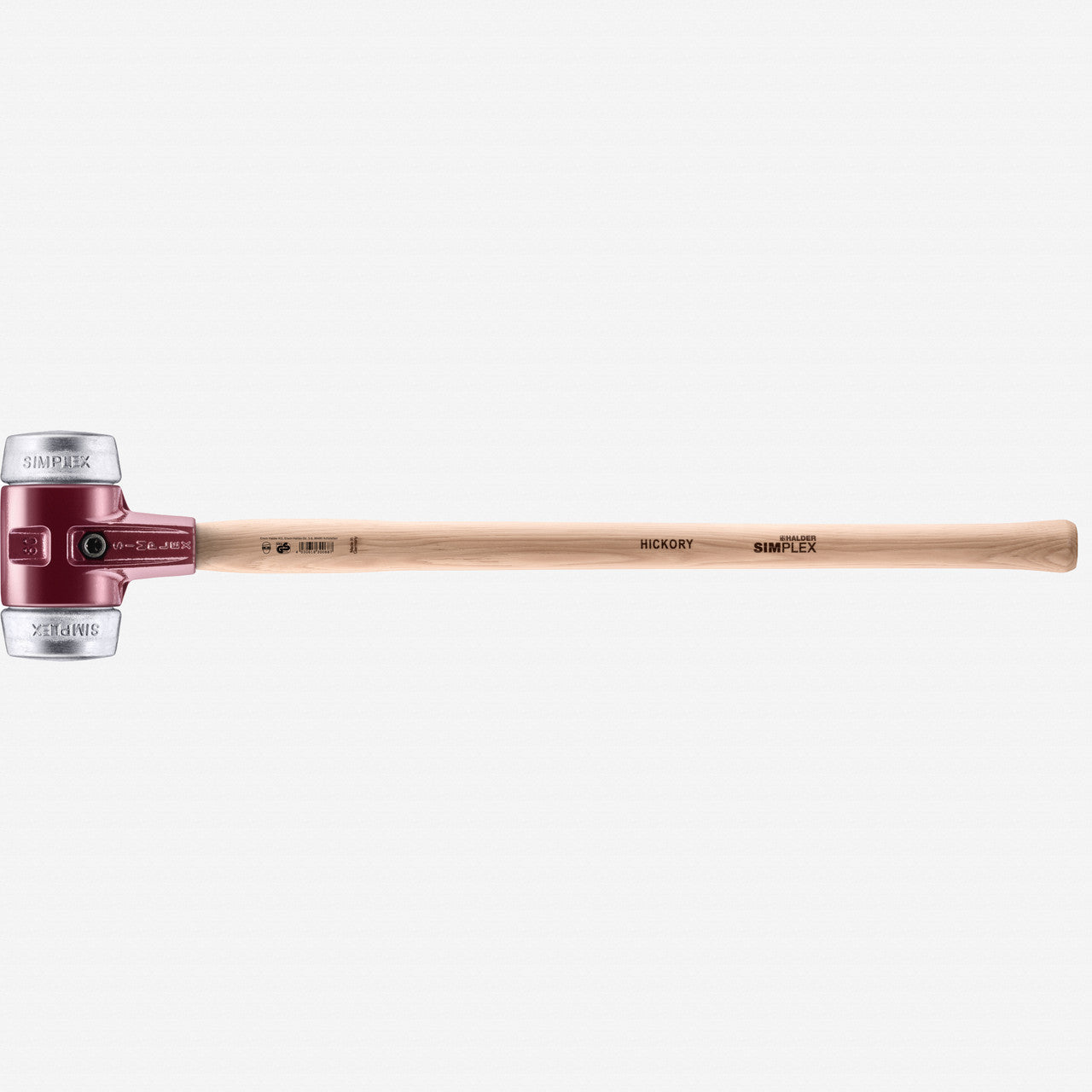 Halder Simplex Sledgehammer with Aluminum Inserts / Cast Iron Housing and Hickory Handle, 3.15" / 149.91 oz. - HA3009.081 - KC Tool