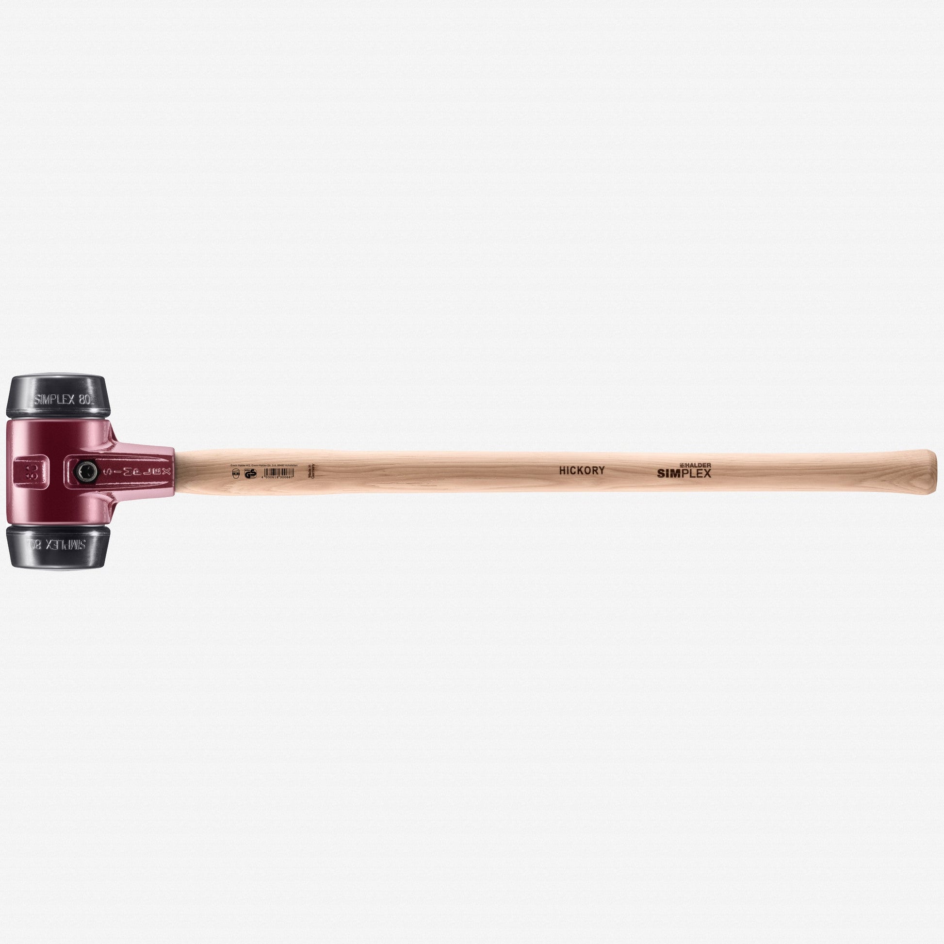 Halder Simplex Sledgehammer with Black Rubber Inserts and Cast Iron Housing, 3.15" / 115.35 oz. - HA3002.081 - KC Tool