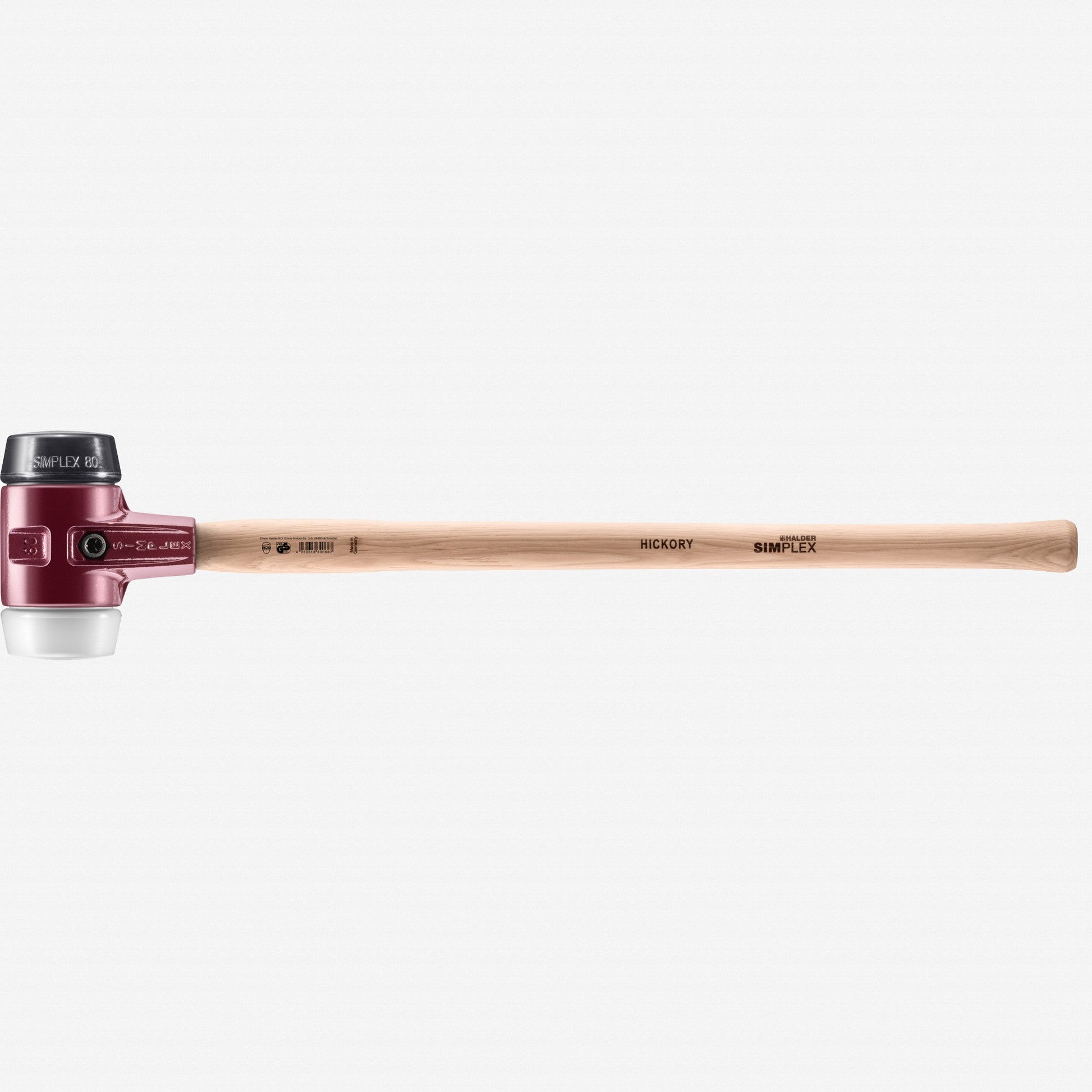 Halder Simplex Sledgehammer with Black Rubber/Superplastic Inserts and Cast Iron Housing, 3.15" / 111.82 oz. - HA3027.081 - KC Tool