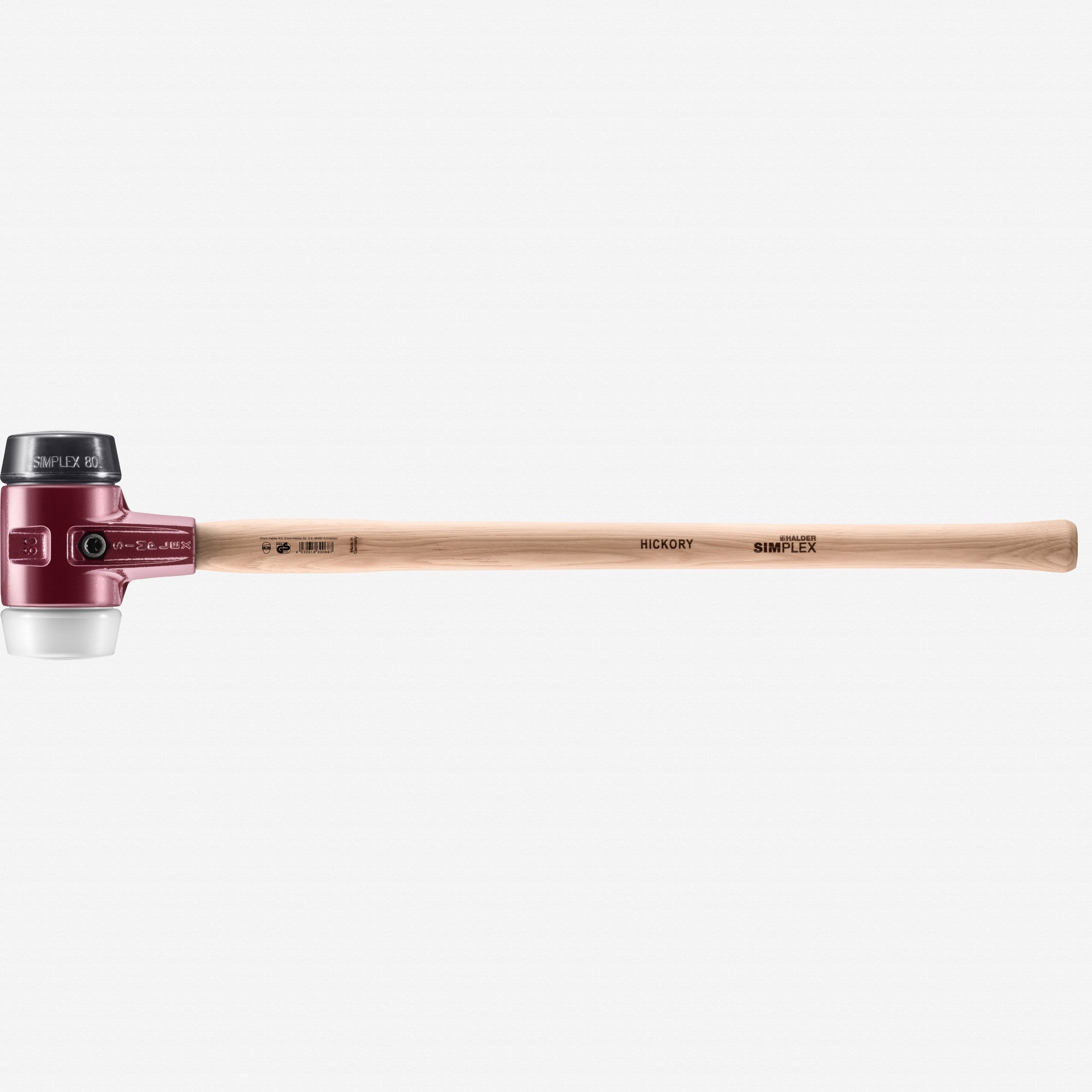 Halder Simplex Sledgehammer with Black Rubber/Superplastic Inserts and Cast Iron Housing, 3.15" / 111.82 oz. - HA3027.081 - KC Tool