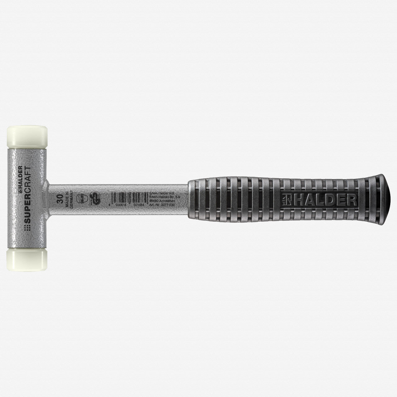 Halder Supercraft Dead Blow, Non - Rebounding Hammer with Nylon Face Inserts and Steel Housing, 1.18" / 20.64 oz. - HA3377.030 - KC Tool